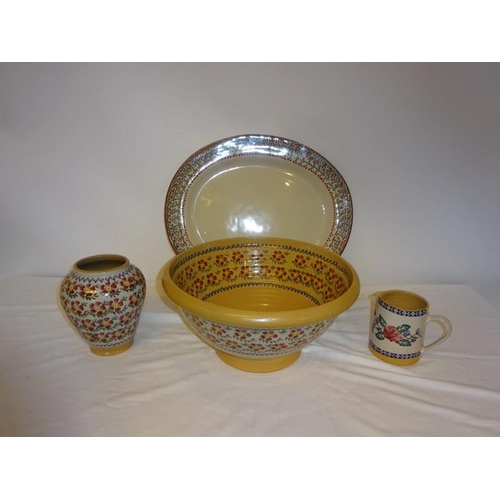 36 - Four pieces of Nicholas Mosse pottery - platter, large bowl, vase and jug. (4)
