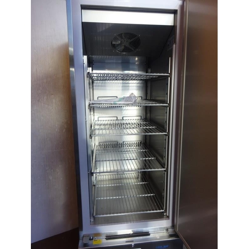 4 - A large stainless steel fridge, (little used)
H. 210cm, D. 88cm, W. 74cm approx.
