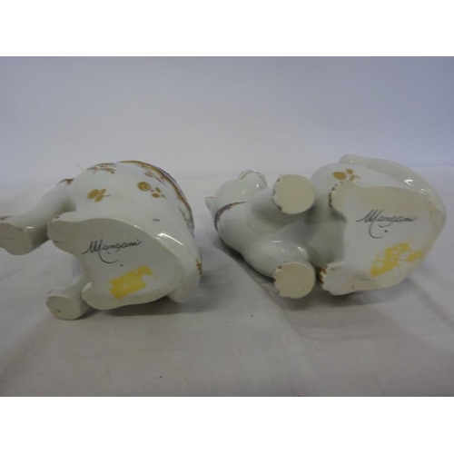 103 - A pair of Mangani porcelain cat figures. H. 16cm approx.