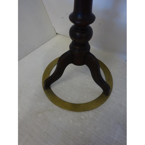 134 - Fine antique mahogany coat stand having barley twist column with tripod feet on circular base base. ... 