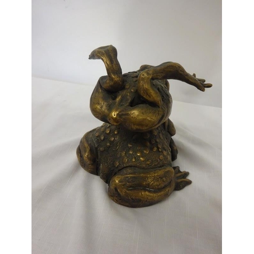 153 - Bernadette O'Regan, 
Frogs, 
Bronze.