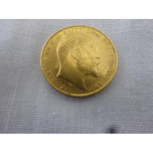 184A - Edwardian gold full sovereign, 1907.