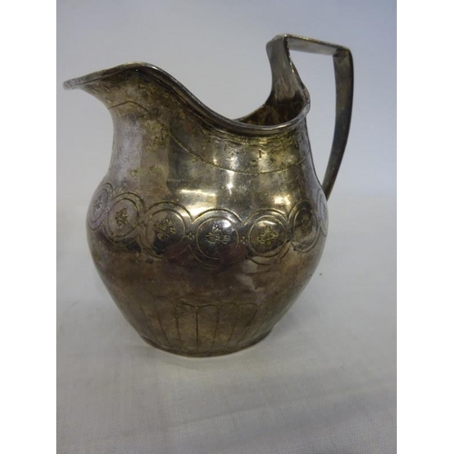 186 - Early silver cream jug. Stamped sterling probably Cork or Limerick, some damage and old repairs. 5 1... 