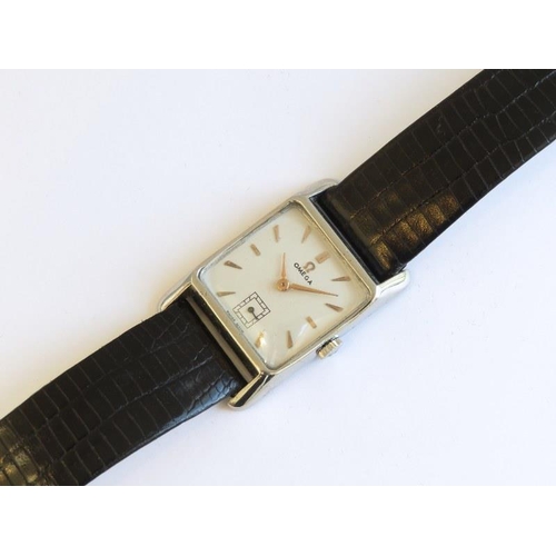 193 - Art Deco style gents omega wrist watch, (working).