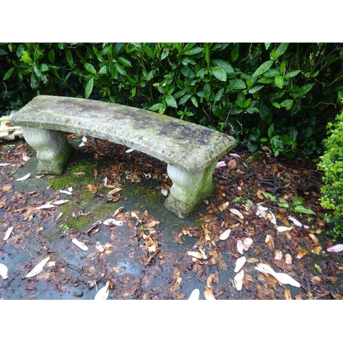 211 - Stone garden seat. (crack in seat)