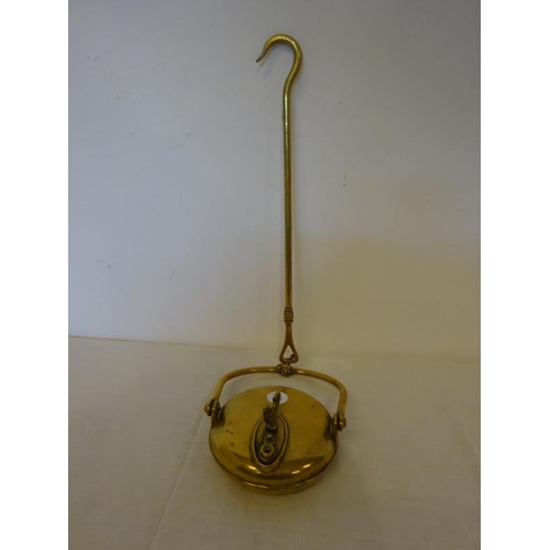 233 - Antique brass miners lamp.