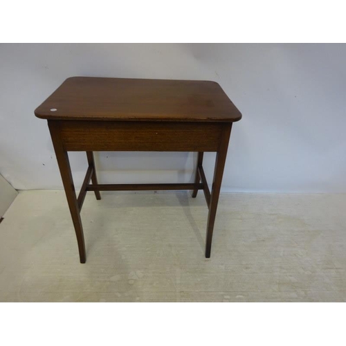 244 - Mahogany occasional table fitted with two drawers. W. 73cm, D. 46cm, H. 74cm approx.