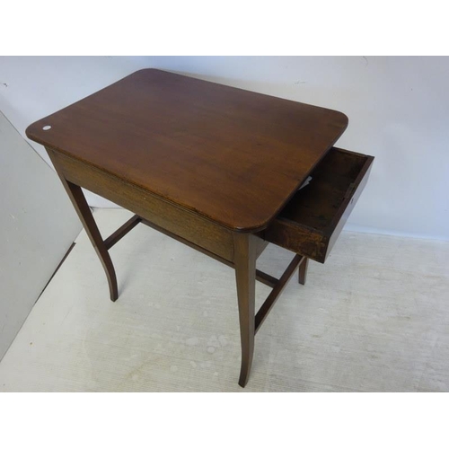 244 - Mahogany occasional table fitted with two drawers. W. 73cm, D. 46cm, H. 74cm approx.