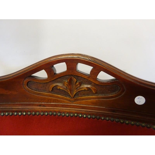 246 - Edwardian mahogany framed armchair.