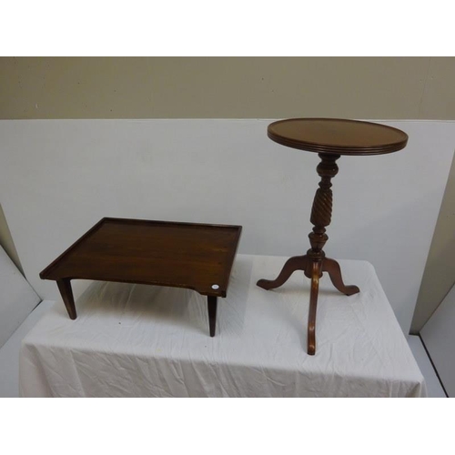 276 - Mahogany wine table and breakfast table.