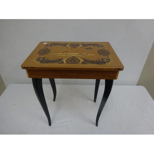 278 - Small inlaid Italian musical table.