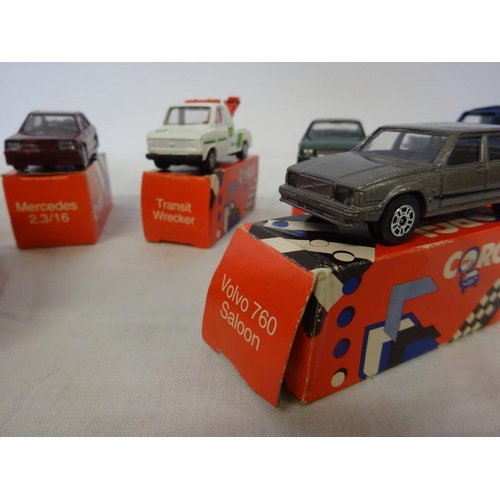 283 - Seven Corgi cars, (1985).