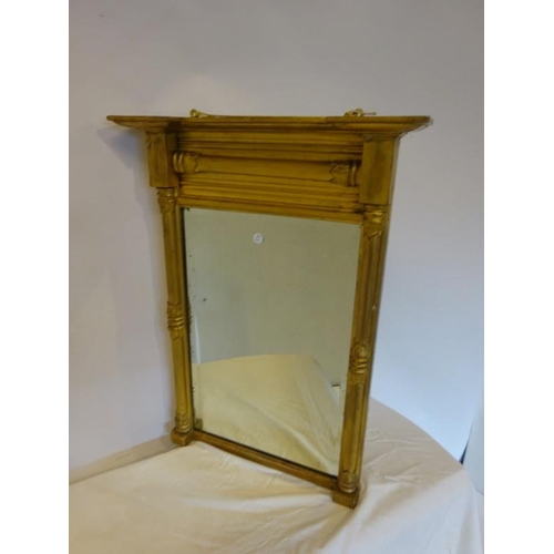 43 - Antique gilt framed pier mirror. 72cm x 53cm approx.