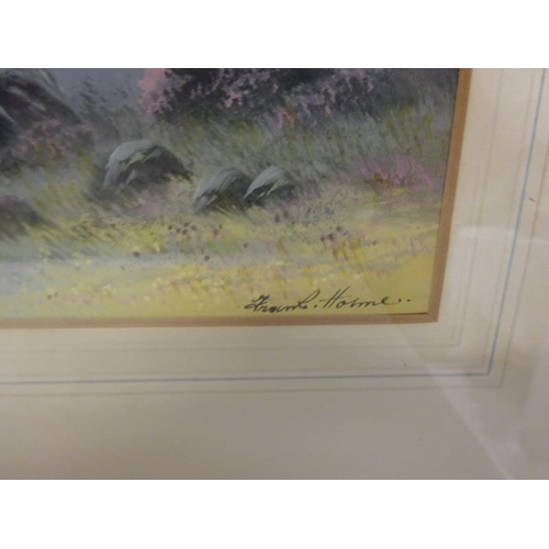 44 - Frank Horme,
A pair of landscapes,
Watercolours,
Signed.