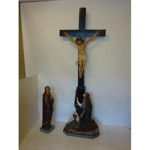 61 - Calvary. Height of Crucifix - 260cm approx.