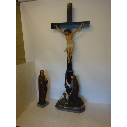 61 - Calvary. Height of Crucifix - 260cm approx.