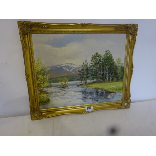 298 - Robert Eggington,
Lough Morlich,
Oil on canvas,
Signed.