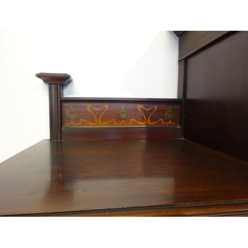 310 - Edwardian inlaid mahogany drawing room cabinet.