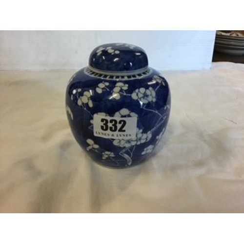 332 - A collection of Chinese blue and white china ware - pair of vases, single vase and two ginger jars a... 