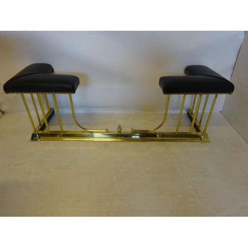 112 - Brass seat fender, adjustable from 4ft to 5ft approx.