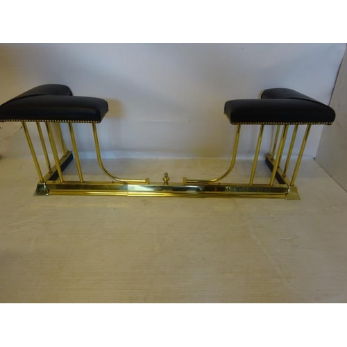 112 - Brass seat fender, adjustable from 4ft to 5ft approx.