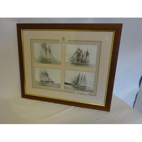 116 - A set of four framed marine photographs by Beken of Cowes.