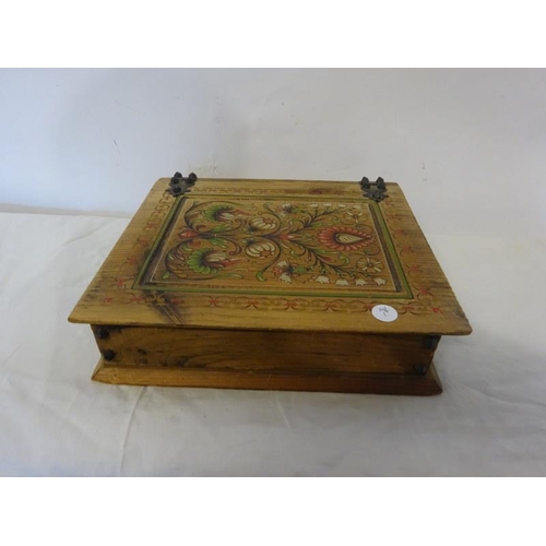 12 - Decorative timber jewellery box.