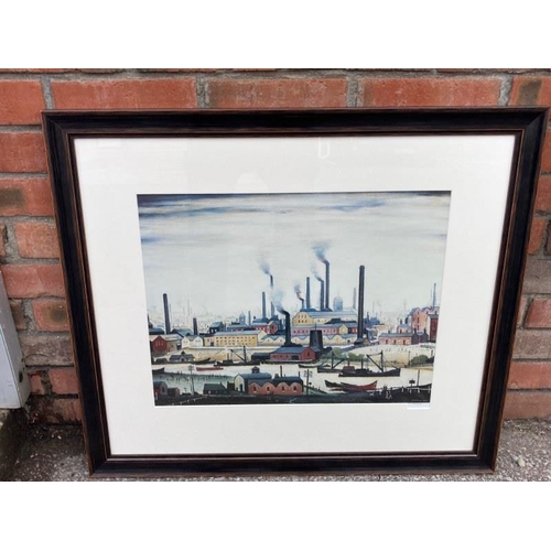 122 - L.S. Lowry,
Northern Town,
Limited edition, Print,
Overall size 67cm x 76cm.