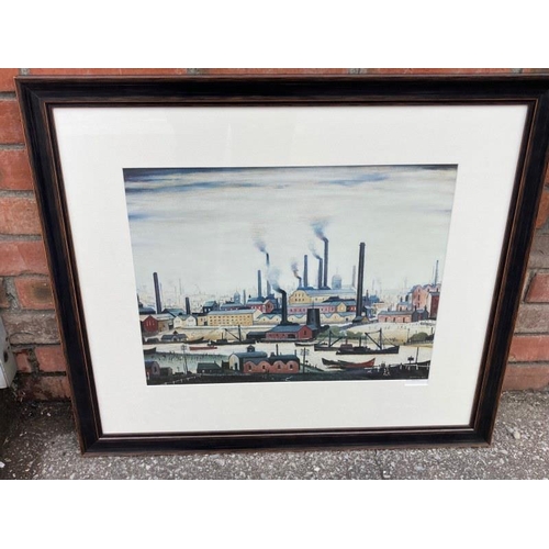 122 - L.S. Lowry,
Northern Town,
Limited edition, Print,
Overall size 67cm x 76cm.