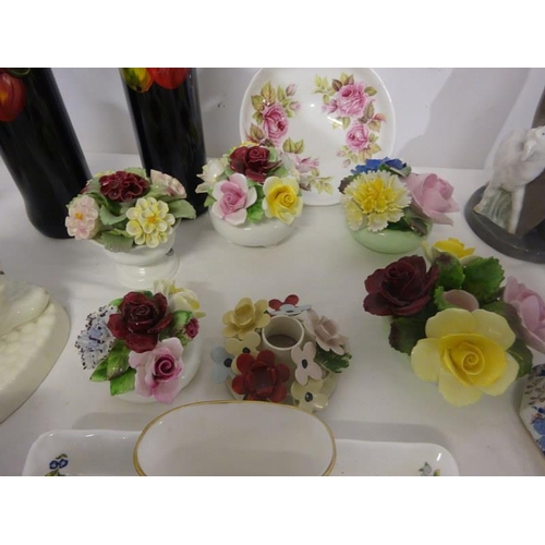 16 - Mixed lot of chinaware - old Doulton jug, Aynsley flowers, etc.