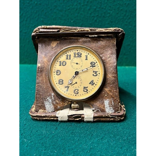 194 - A Longines travel clock with alarm, the movement stamped Longines 4544935, circa 1965 in working ord... 