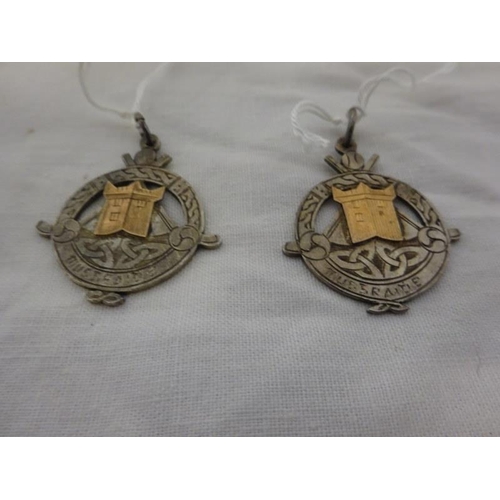 198 - Two hurling medals 1954 and 1955 both stamped Egan, Cork.