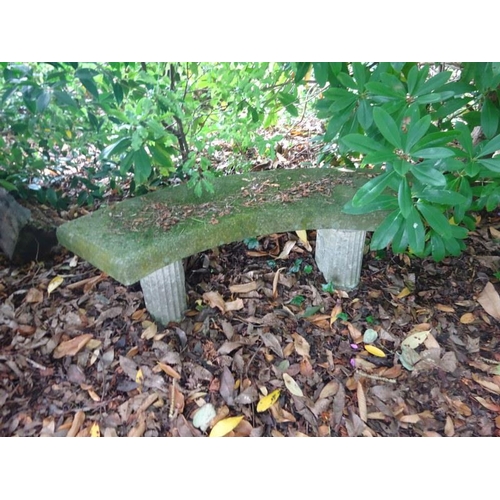 249 - Stone garden curved shaped seat.