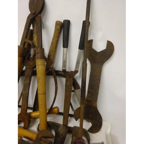 266 - A quantity of garden tools - clippers, etc.