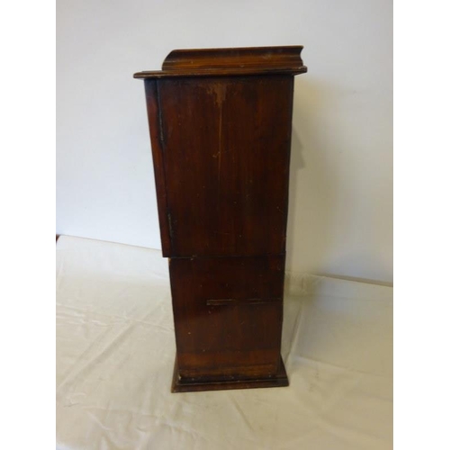 60 - A Victorian table top mahogany Wellington chest fitted with eight drawers. H. 62cm, W. 36cm, D. 25cm... 