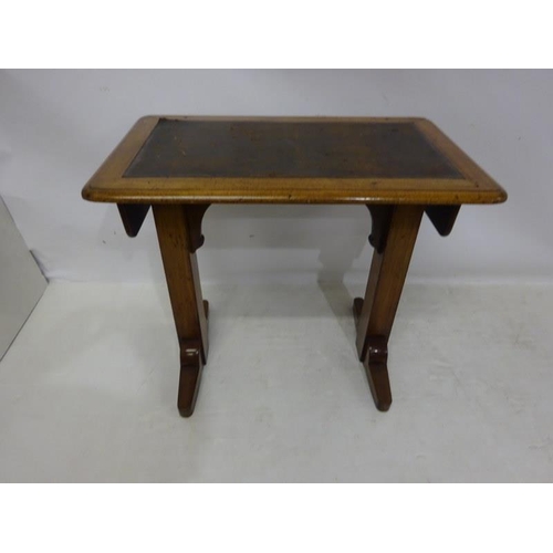 65 - A 19th century oak drawing or writing table, adjustable.