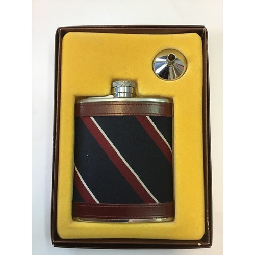 221A - Stainless steel hip flask.