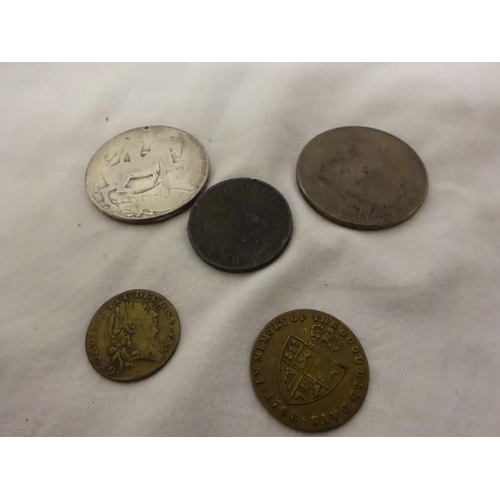 281 - Box of old coins, fairly worn.