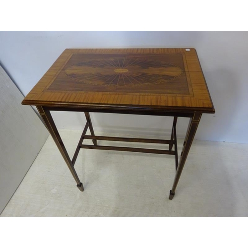 337 - A fine Edwardian inlaid satinwood occasional table.