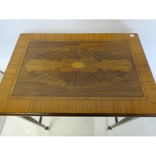 337 - A fine Edwardian inlaid satinwood occasional table.