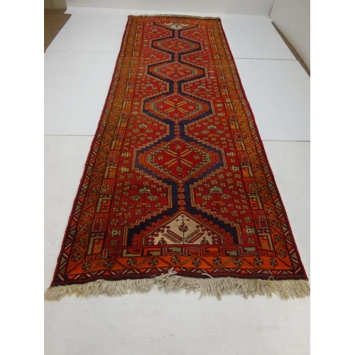 367 - Long Persian hall rug.  318cm x 110cm approx.