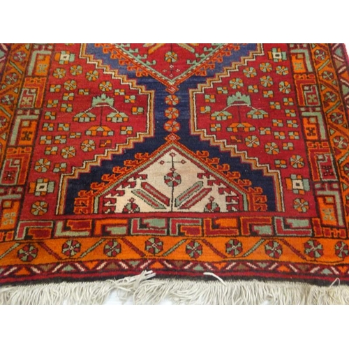 367 - Long Persian hall rug.  318cm x 110cm approx.