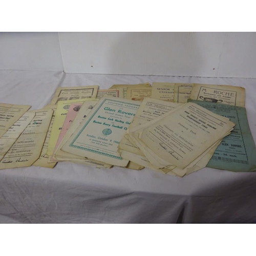 466 - Cork Club Games - A bundle of hurling programmes dating from 1940's to 1970's.