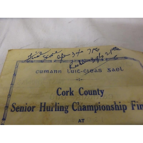 466 - Cork Club Games - A bundle of hurling programmes dating from 1940's to 1970's.