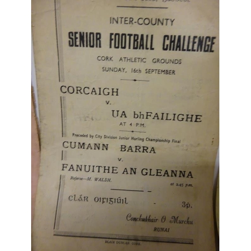 469 - Cork Inter County Hurling -  A quantity of programmes from 1930's to 1970's.