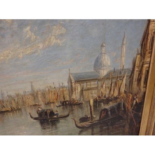 100 - In the manner of Edward Pritchard (British 1809-1905),
Venetian scene,
Oil on canvas,
Circa 1870,
60... 