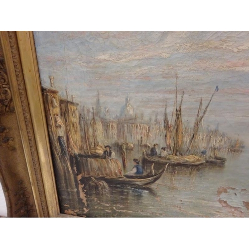 100 - In the manner of Edward Pritchard (British 1809-1905),
Venetian scene,
Oil on canvas,
Circa 1870,
60... 