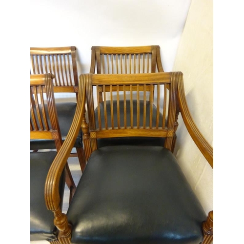 125 - A very good set of antique mahogany Cork 11 bar dining chairs, (6 singles and 2 carvers).