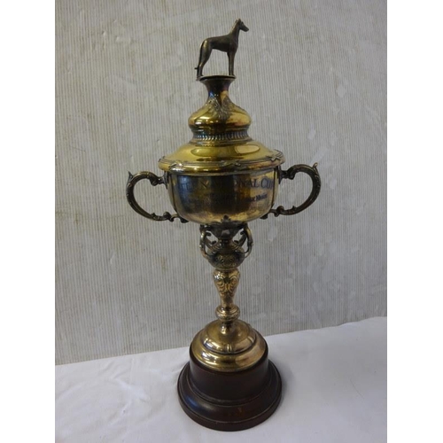 178 - An ornate silver and gilt Trophy Cup. International Cup February 1935 won by P.O'Brien's Bd. D. Ocea... 