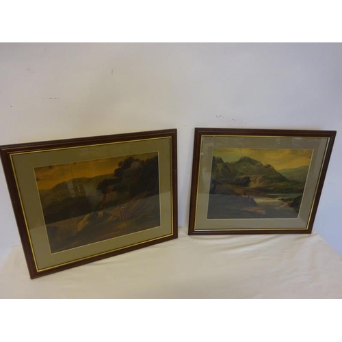 218 - A pair of prints, Perthshire landscapes.